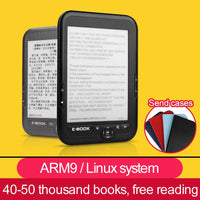 CLATE 4/8/16G E-ink E Book Linux Reader Ebook 3.5mm Headphone Eink Screen E-Book E-Reader with case MP3, WMA PDF HTML