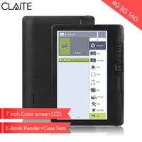 CLIATE 4G8G/16G LCD 7 inch Ebook reader Color screen smart with HD resolution digital E-book  Video MP3 music player