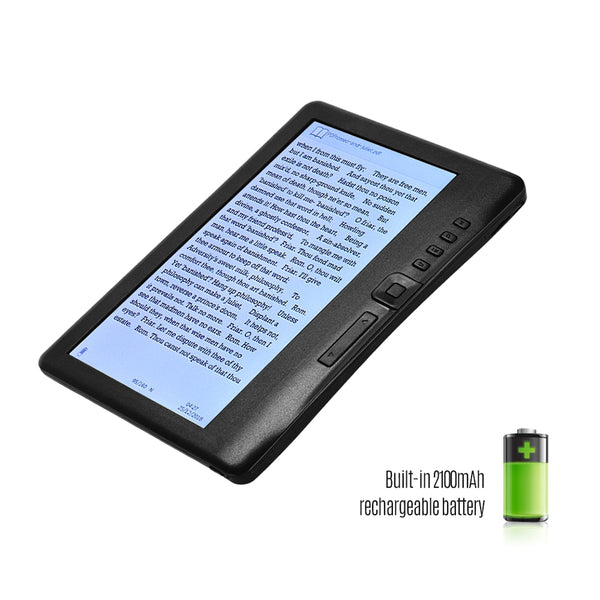 7 inch Ebook Reader add Case Sets with HD Resolution E-book +Video+MP3 Music player Color screen E-reader 4GB/8GB/16GB Memory