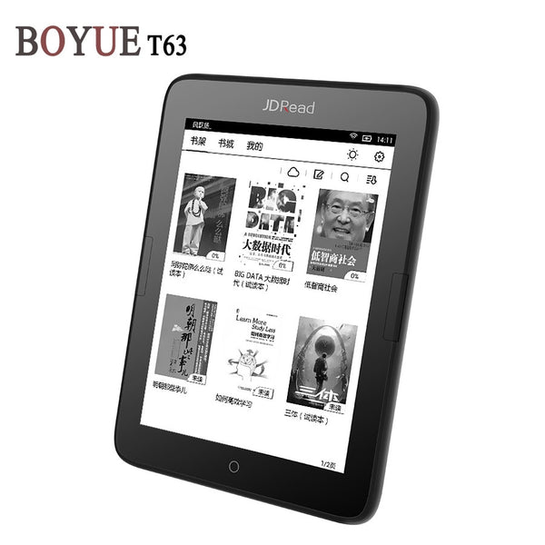 BOYUE JDRead ebook reader dual core cpu e ink 300PPI touch screen built in backlight front light Android ebook ereader TP LENS